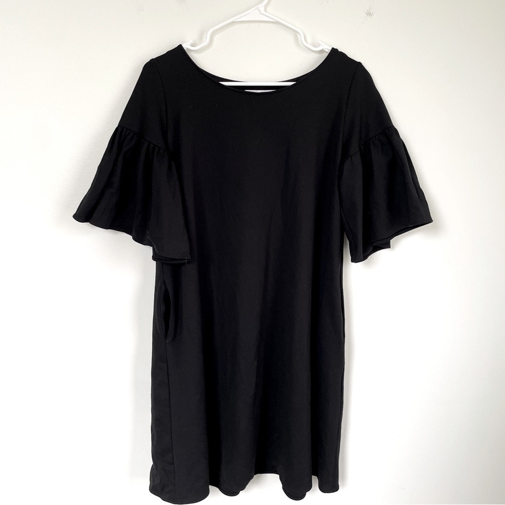 Shop Meg black short sleeve dress